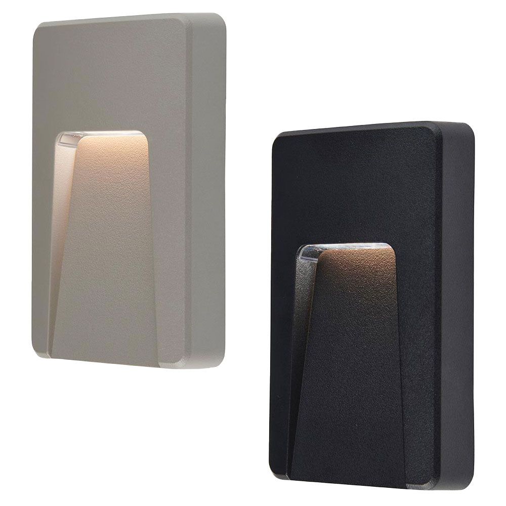 Serverus 3W Round LED Guide Wall Light (IP65) - 3CCT (Grey/Black)