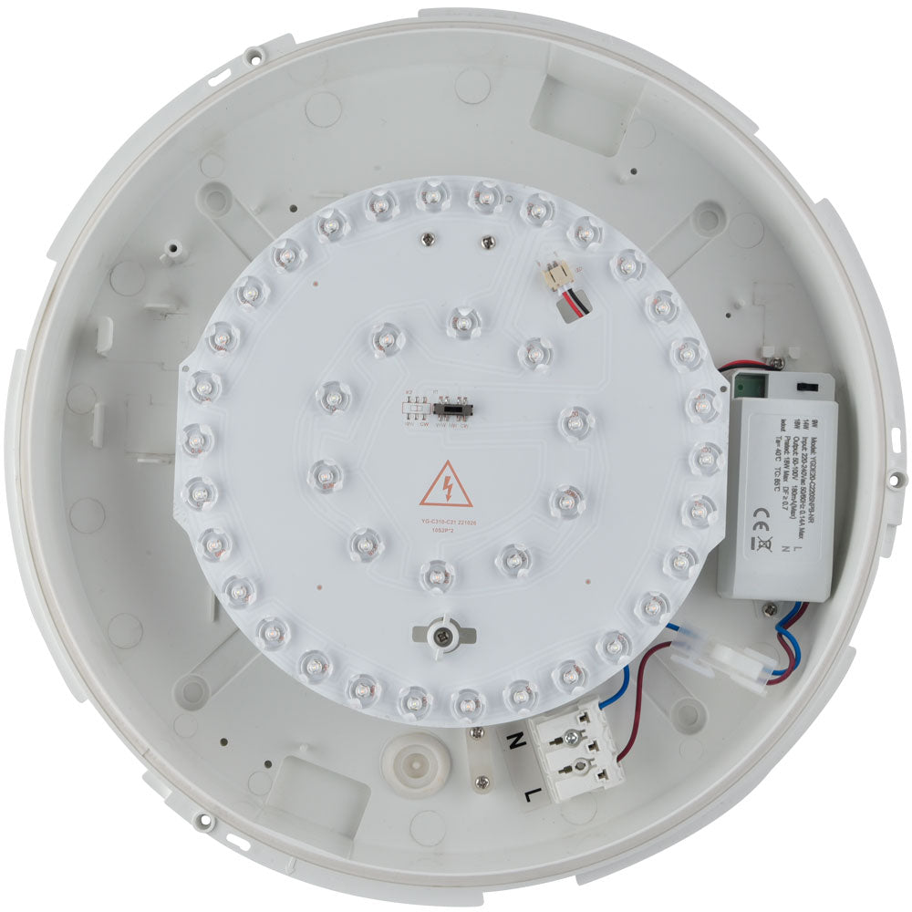 9W/14W/18W Round LED Bulkhead (IP54) - 3CCT