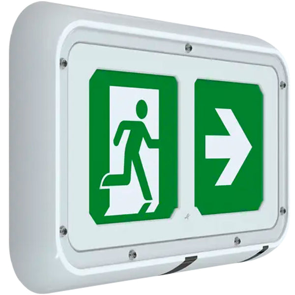 Anti Ligature Emergency LED Exit Sign Box (IP20) | AARXADK/1/EB
