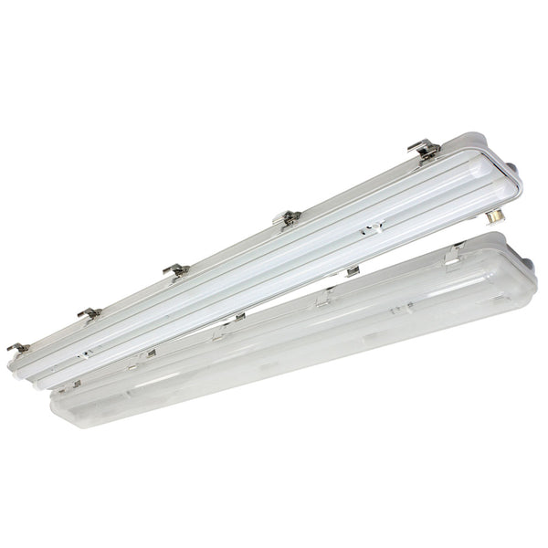 Premium 2x24W Tri-Proof LED Non Corrosive Fitting (IP65 - 4 Foot Twin)