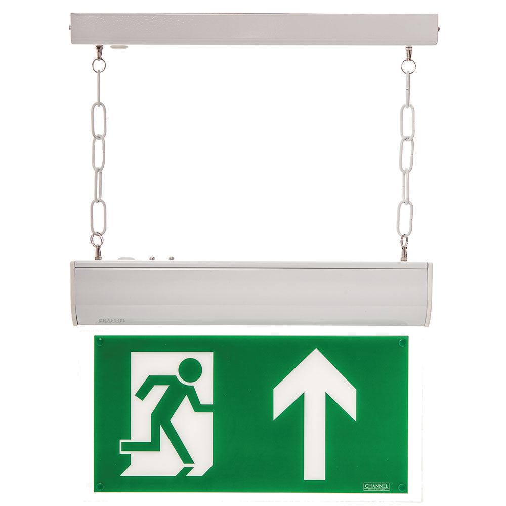Forest LED Self Test Emergency Suspended Exit Sign (3 Hour Maintained ...