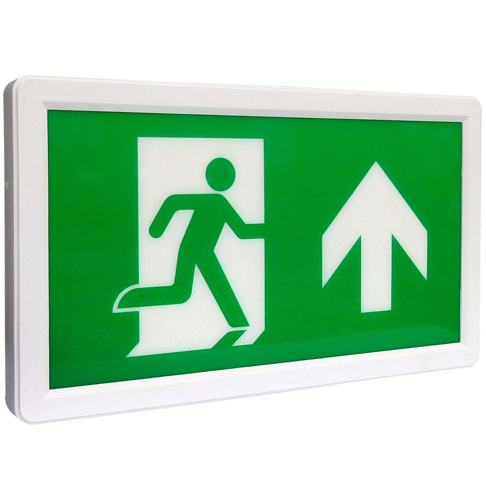 Exit Shop Box LED Emergency Slimline Illuminated Exit Sign Box (ISO 7010) Lithium