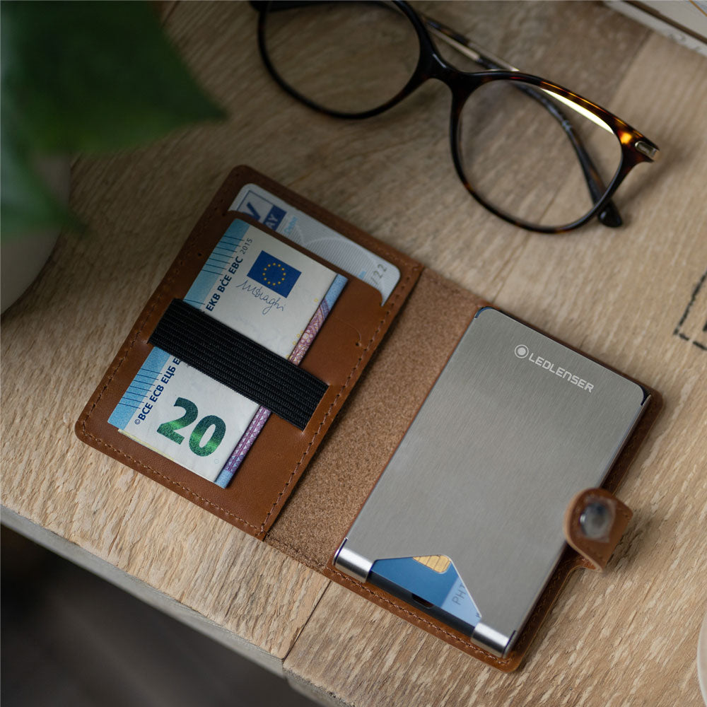 Led Wallet Ledlenser Lite Wallet (Leather With RFID Protection) - Caramel 502396