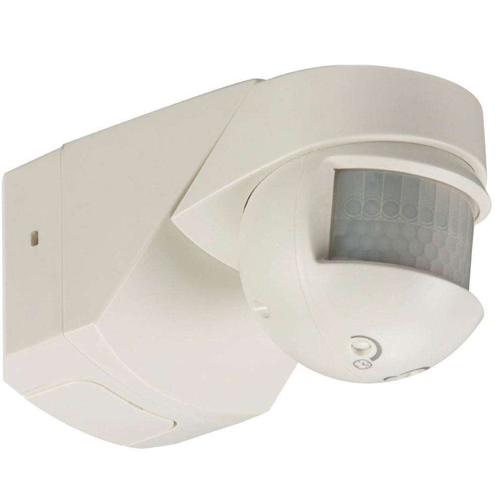 White Adjustable Indoor/Outdoor PIR Motion Sensor - LED Compatible ...